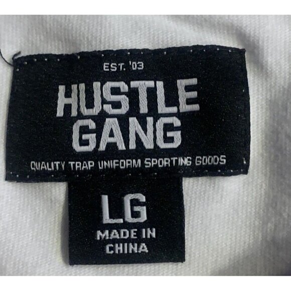 Hustle Gang Men Sportsmen Knit T Shirt Size LG White - Picture 8 of 11